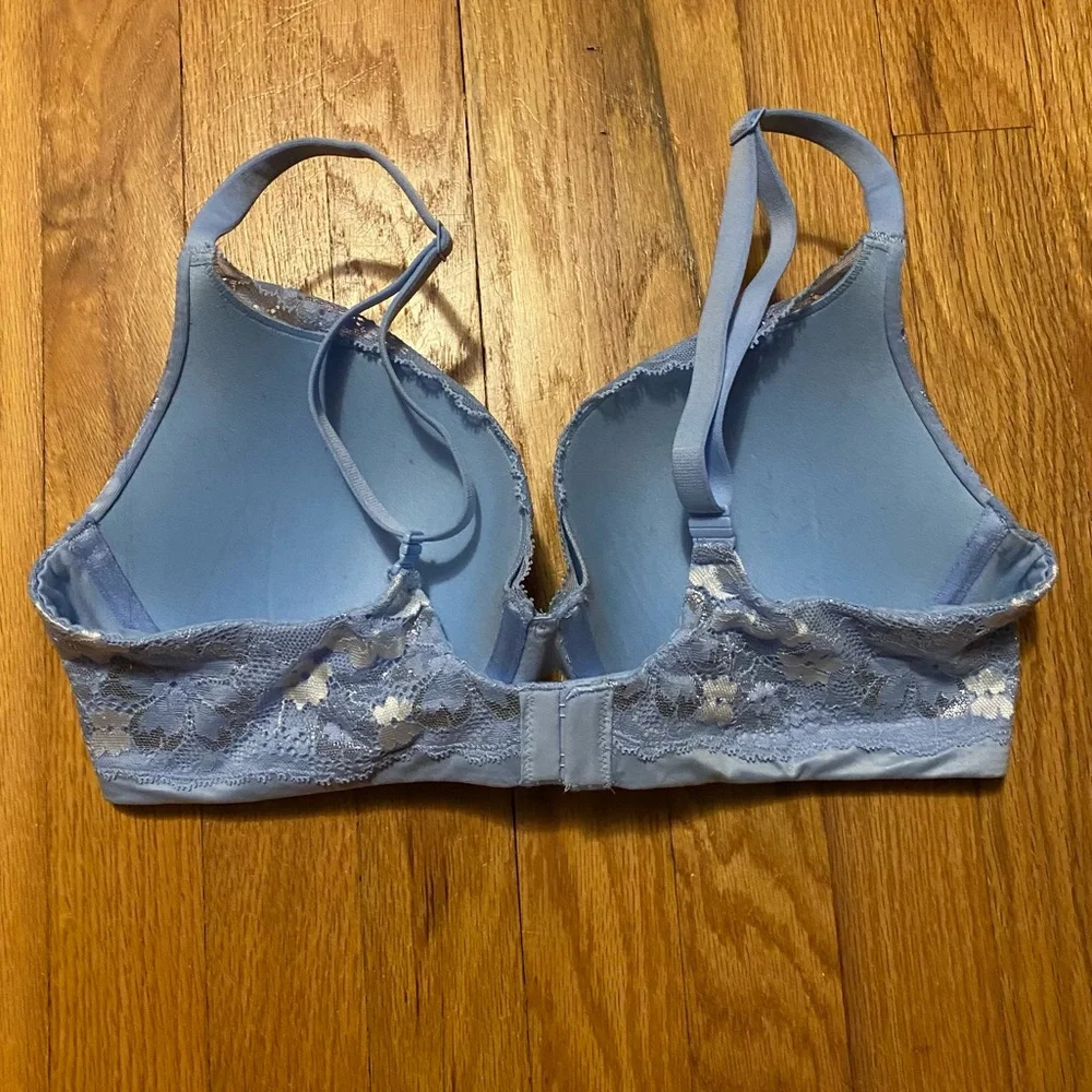 ***NWOT***Blue Floral VS Body by Victoria Lace Push Up Perfect Shape Bra - 36C - Picture 2 of 4